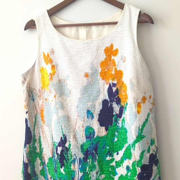 Eliza J Watercolor Multicolor Floral Cotton Dress - Picture 2 of 8